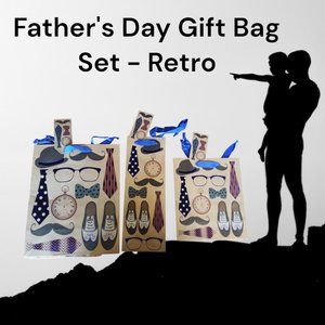 Retro Gift Bags -- Father's Day - Dad's Birthday - Boy Baby Shower - Nostalgic